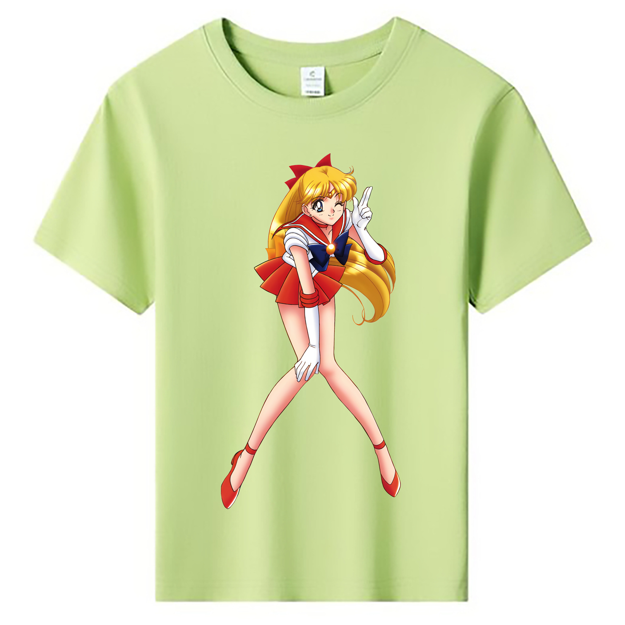（画像用） 美少女戦士セーラームーン 愛野 美奈子 あいの みなこ Sailor Moon Aino Minako 綿100％キッズTシャツ（フロントプリント）